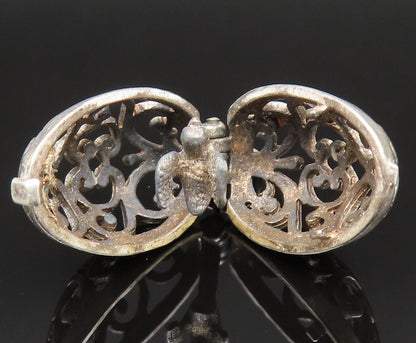 925 Sterling Silver  Vintage Open Scroll Sphere Pendant (OPENS)  PT20909