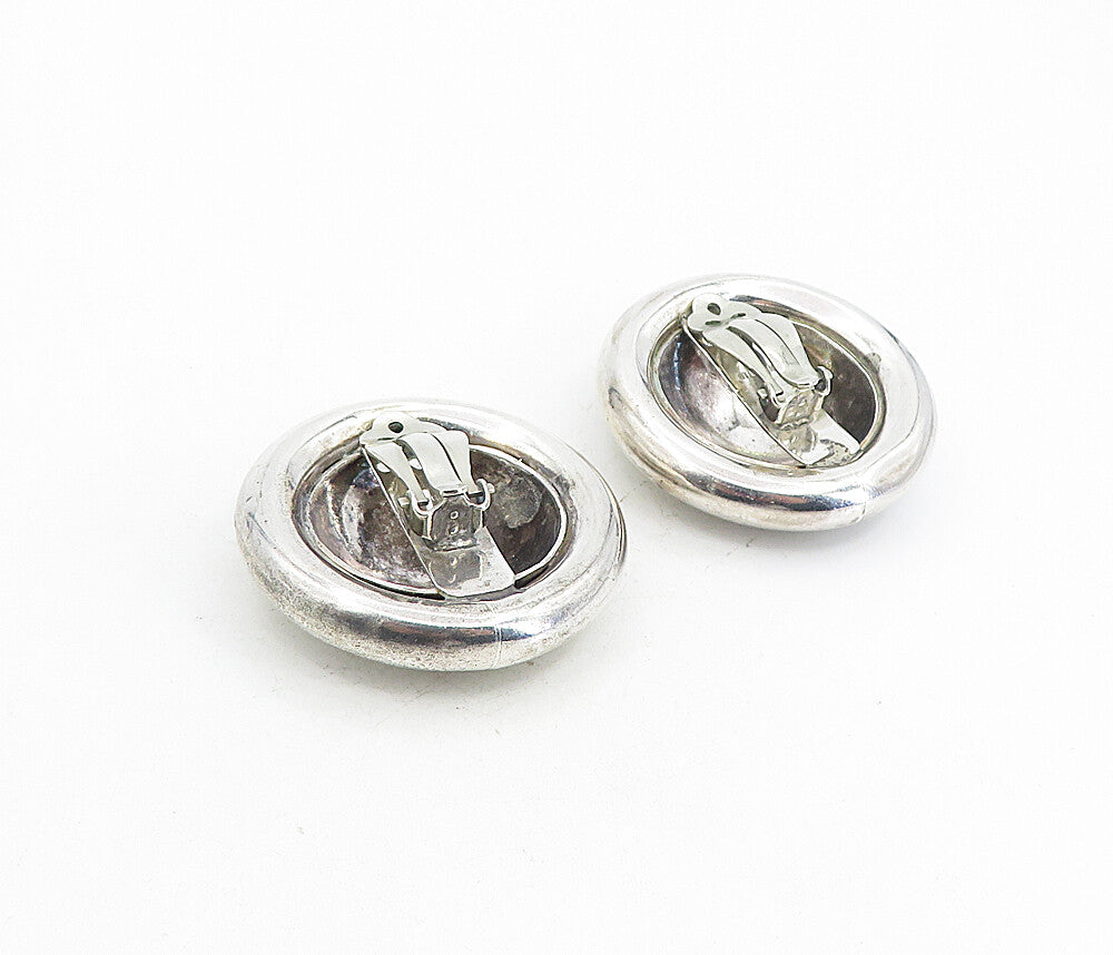 925 Sterling Silver   Vintage Round Twist Non Pierce Drop Earrings  EG4366