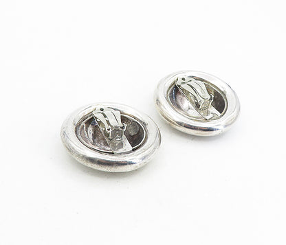 925 Sterling Silver   Vintage Round Twist Non Pierce Drop Earrings  EG4366