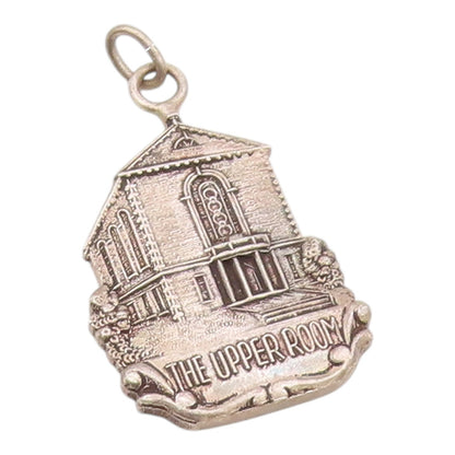 HOLLAND 925 Sterling Silver  Vintage The Upper Room Building Pendant  PT7170