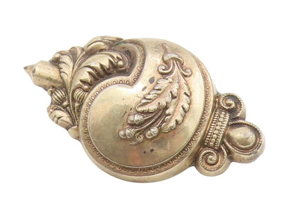 925 Sterling Silver Vintage Brooch Pin AUSTRIA Floral Leaf Scrollwork  BP12189