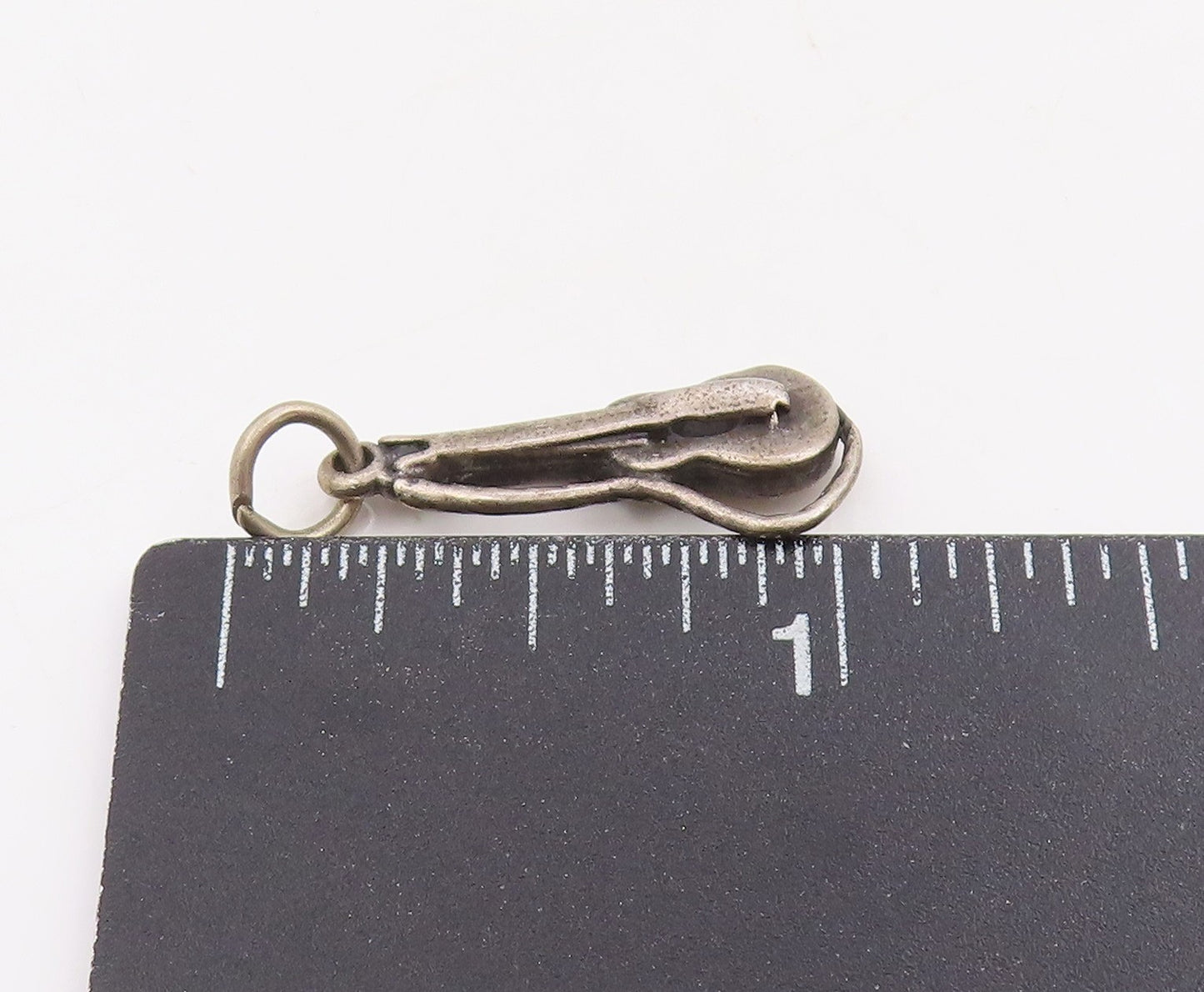 925 Sterling Silver Vintage Pendant 3D Miniature Musical Guitar Charm  PT25412