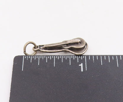 925 Sterling Silver Vintage Pendant 3D Miniature Musical Guitar Charm  PT25412