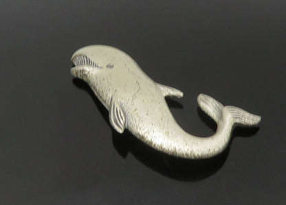 DANECRAFT 925 Sterling Silver  Vintage Whale Motif Brooch Pin  BP8846