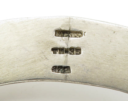 MEXICO 925 Sterling Silver  Vintage Shiny Fluted Detail Collar Necklace NE2415