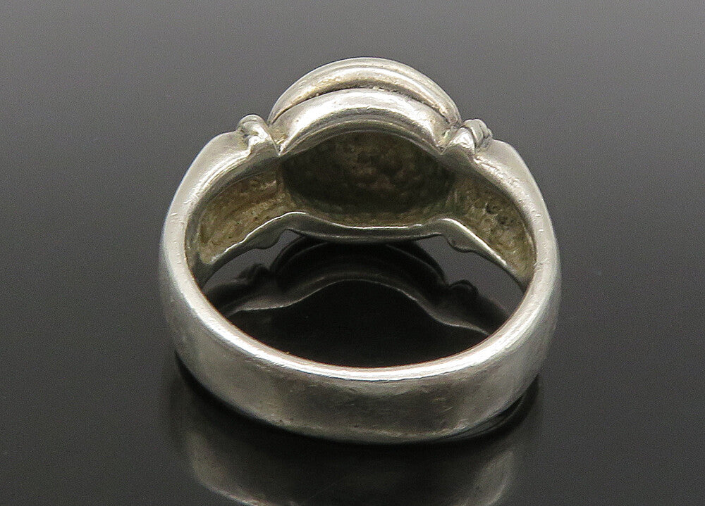 ESPO SIG 925 Silver  Vintage Shiny Fluted Dome Twist Band Ring Sz 9  RG22836
