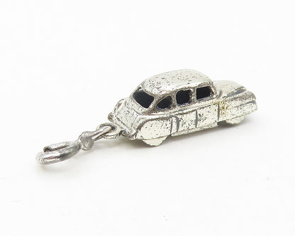 925 Sterling Silver  Vintage Shiny Petite Hollow Car Drop Pendant  PT9378