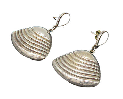 925 Sterling Silver  Vintage Inlaid Black Onyx Hollow Dangle Earrings  EG11037