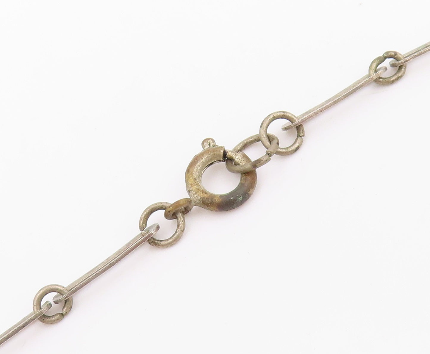 925 Sterling Silver Vintage Necklace ISRAEL Intricate Motif Design Choker NE4823