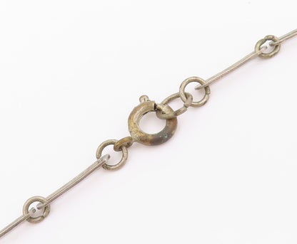 925 Sterling Silver Vintage Necklace ISRAEL Intricate Motif Design Choker NE4823