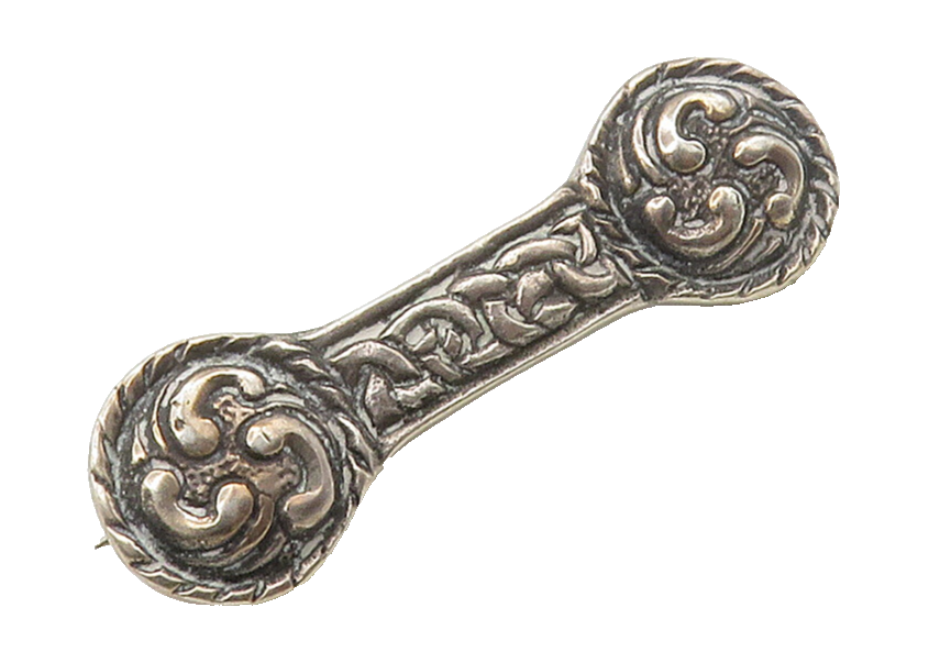 ENGLAND 925 Sterling Silver  Vintage Petite Dark Tone Bar Brooch Pin  BP6366