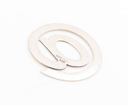 925 Sterling Silver Vintage Book Mark Minimalist @ Symbol Maze Cut Out  TR3972