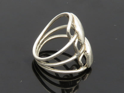 925 Sterling Silver  Vintage Petite Split Shank Band Ring Sz 4.5  RG24043