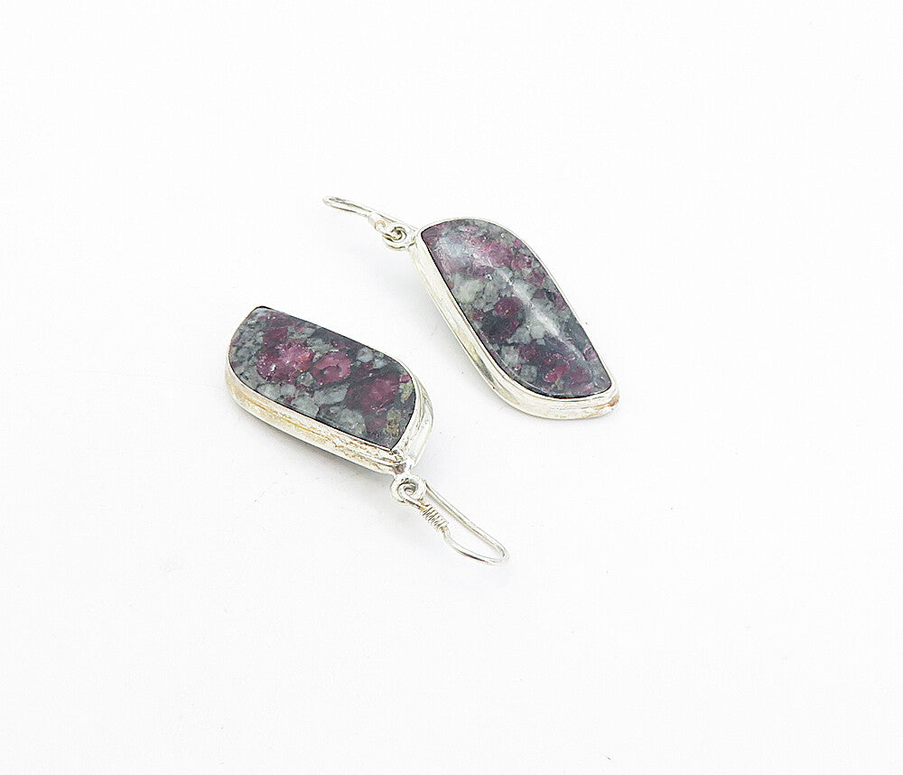 925 Sterling Silver  Gemstone Minimalist Shiny Dangle Earrings  EG3749