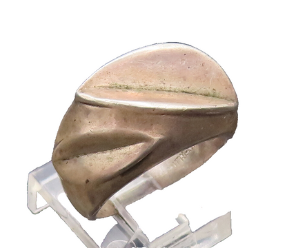925 Sterling Silver Vintage Ring Designer Solid Etched Leaves Sz 6.5  RG27730