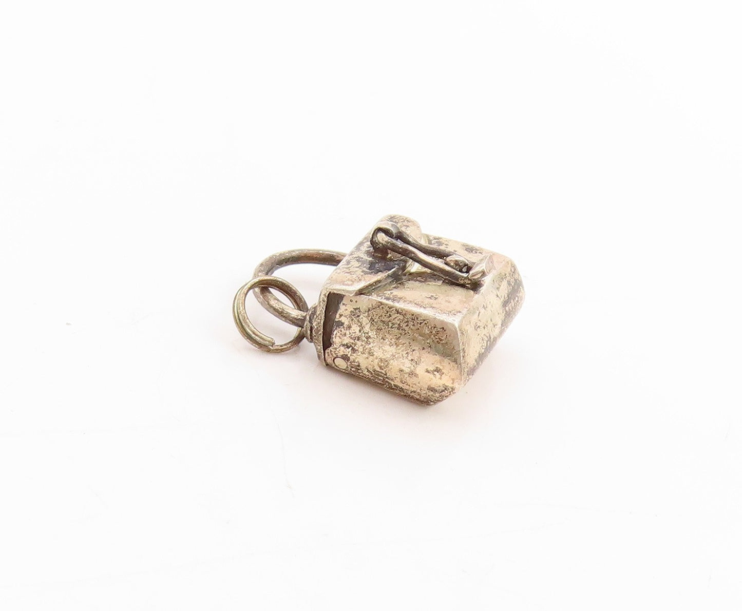 925 Sterling Silver Vintage Pendant Miniature Retro Handbag Charm OPENS  PT25110