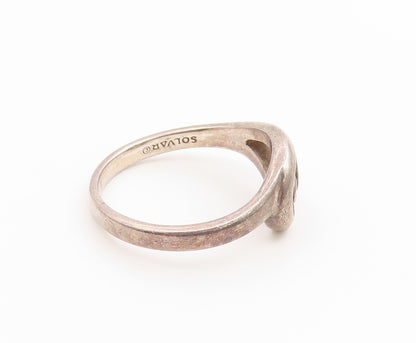 925 Sterling Silver Vintage Ring SOLVAR Classic Trinity Knot Band  Sz 7  RG36898