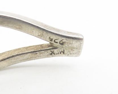 MEXICO 925 Sterling Silver  Vintage Open Diamond Shape Cuff Bracelet  BT4632