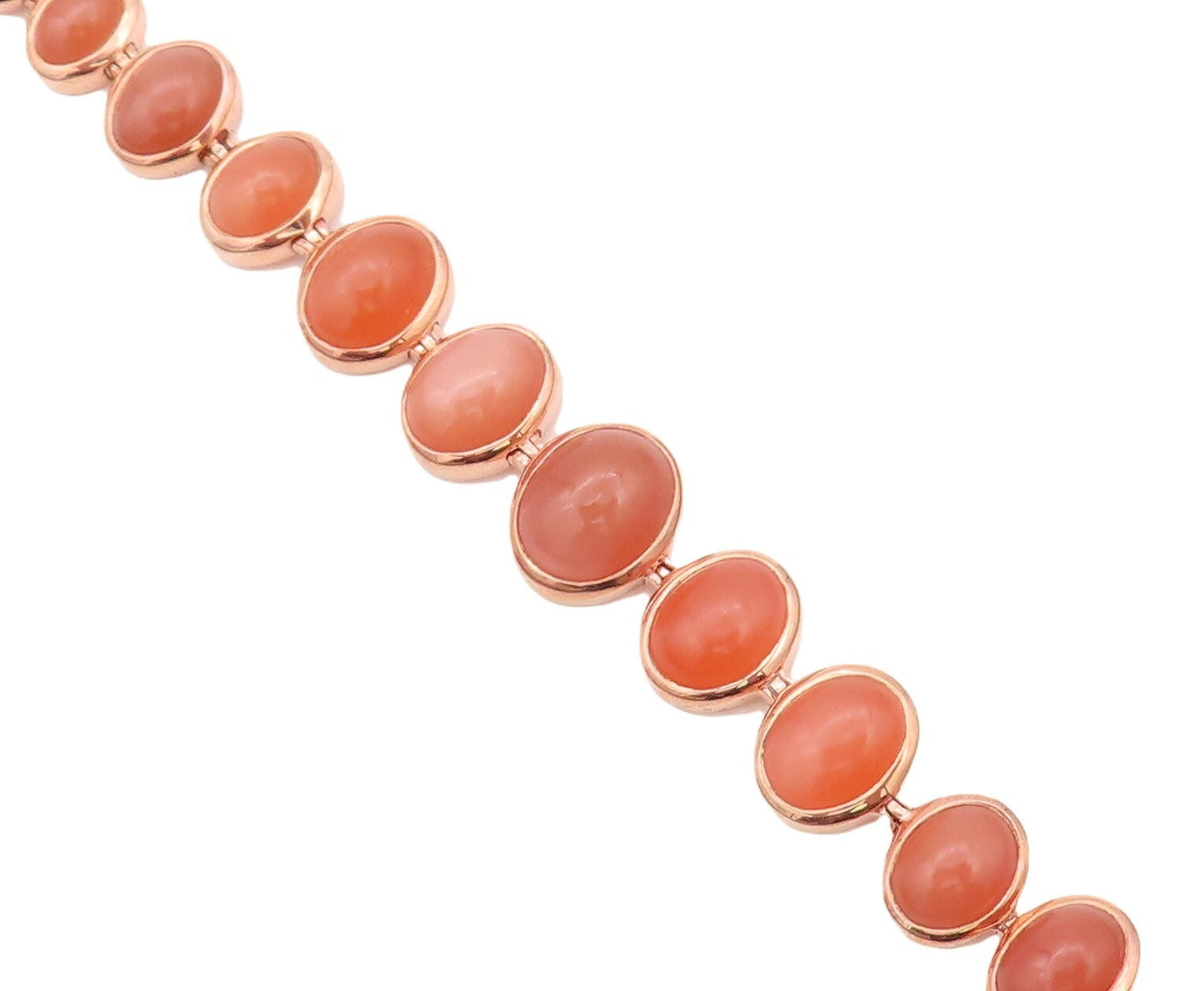 925 Sterling Silver Vintage Bracelet Gold Plated Cabochon Gemstone  BT10783