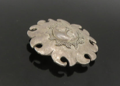 925 Sterling Silver  Vintage Shining Sun Face Motif Brooch Pin   BP8923