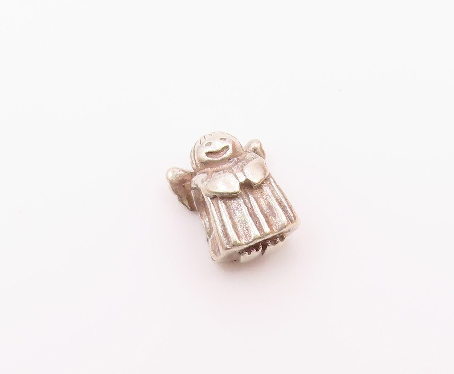 PANDORA 925 Sterling Silver  Vintage Shiny Petite Angel Slide Pendant  PT18577