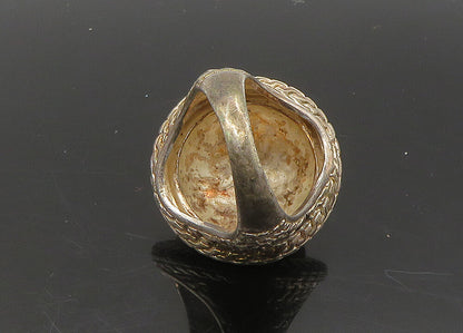 925 Sterling Silver  Vintage Rustic Round Dome Band Ring Sz 7  RG23195