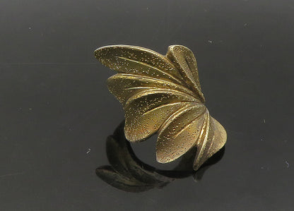 JACMEL 925 Sterling Silver  Vintage Floral Leaves Band Ring Sz 6.5  RG22094