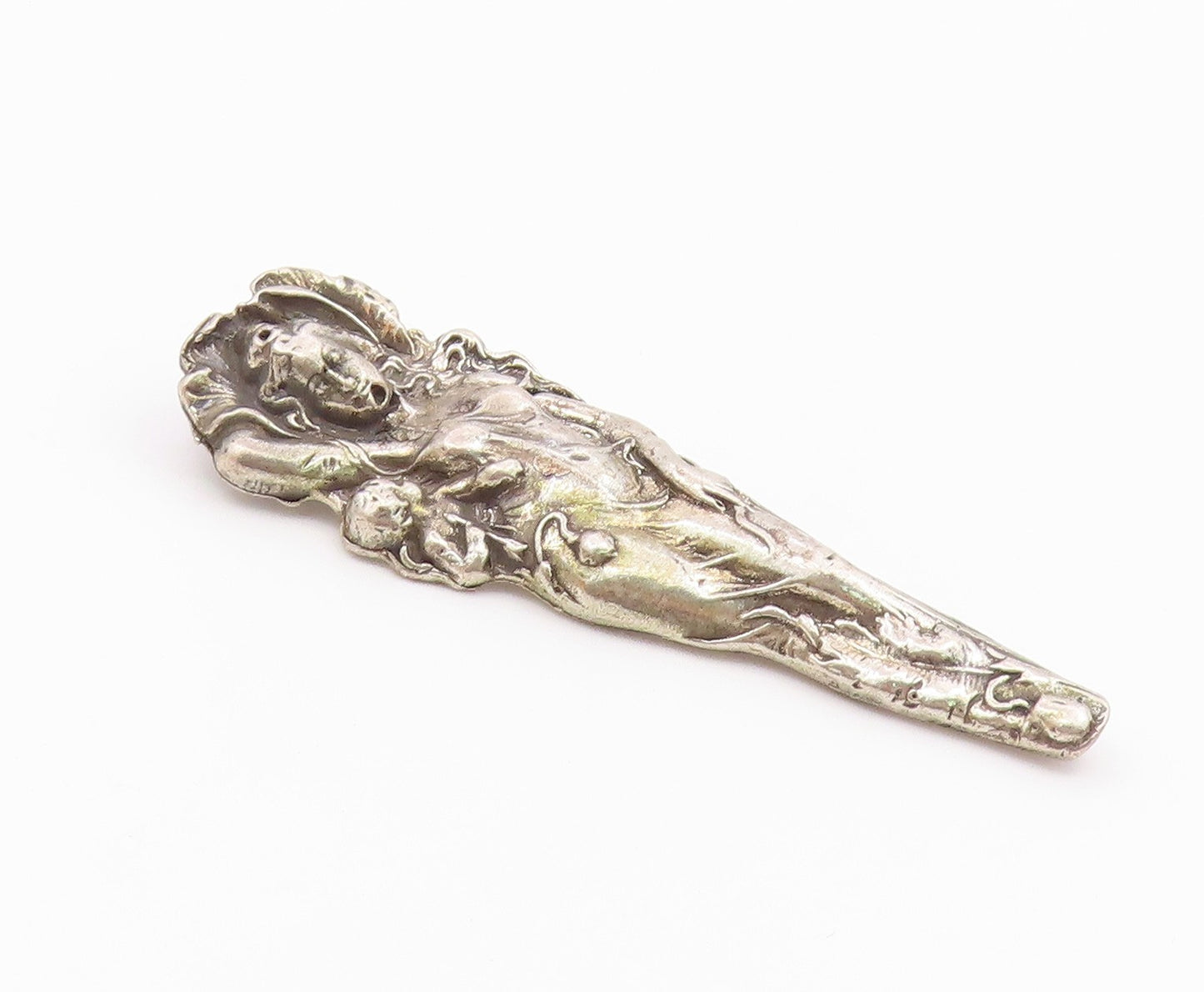 925 Sterling Silver  Vintage Shiny Mother & Baby Love Brooch Pin  BP9208