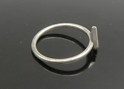 925 Sterling Silver  Vintage Shiny Pointed Detail Band Ring Sz 6  RG23416