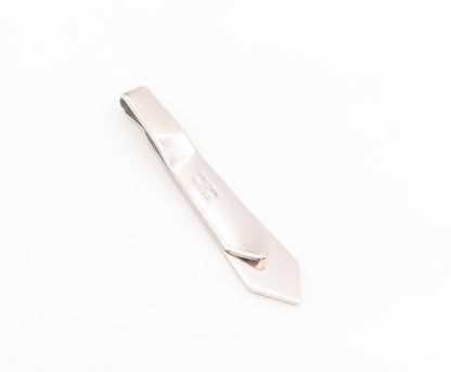 925 Sterling Silver Vintage Tie Clip MAULEIGH Classic Striped Formal Tie  TR4157