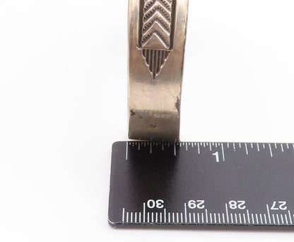 925 Sterling Silver Vintage Bracelet NAVAJO BRUCE MORGAN Etched Cuff  BT11906