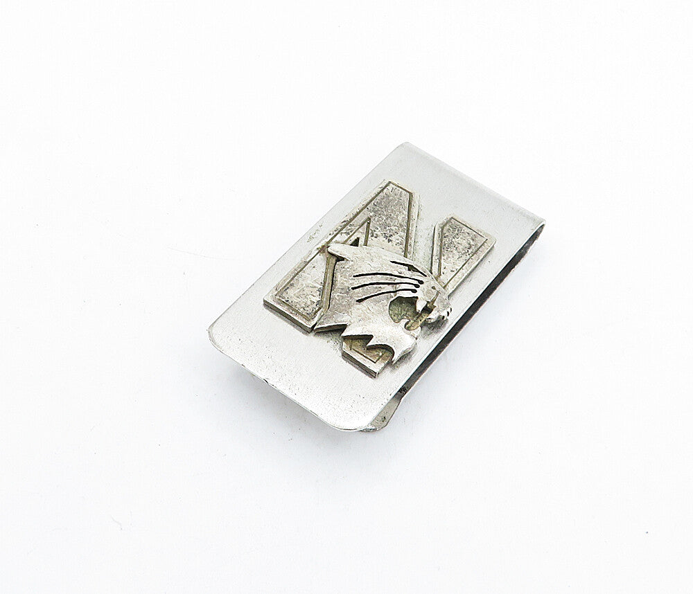 ELCO 925 Sterling Silver  Vintage NW University Wildcats Money Clip  TR1267
