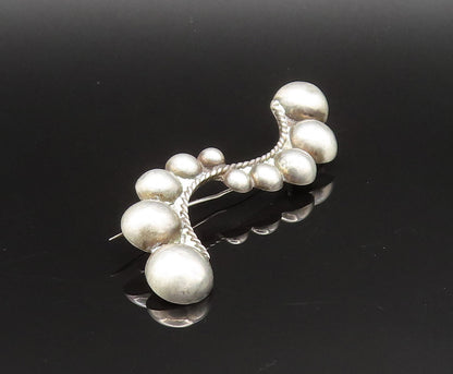 TAXCO 925 Silver  Vintage Antique Bead Ball & Twisted Rope Brooch Pin  BP9611