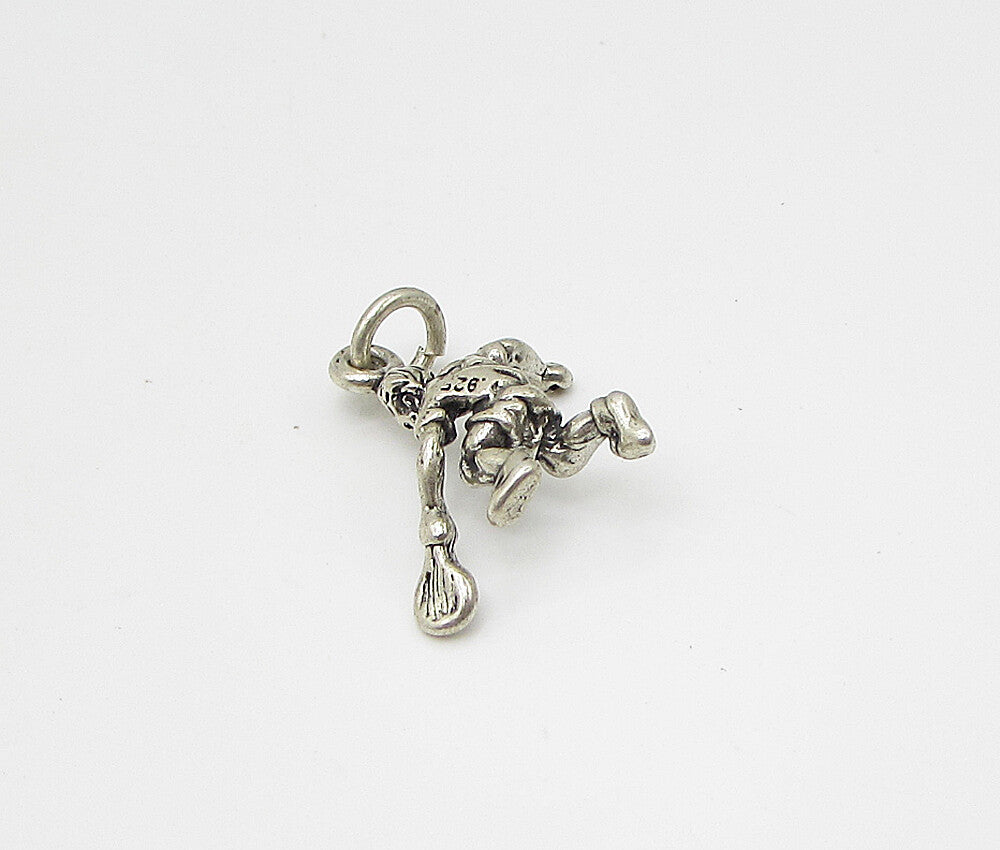925 Sterling Silver  Vintage Tennis Player Charm Pendant  PT1912