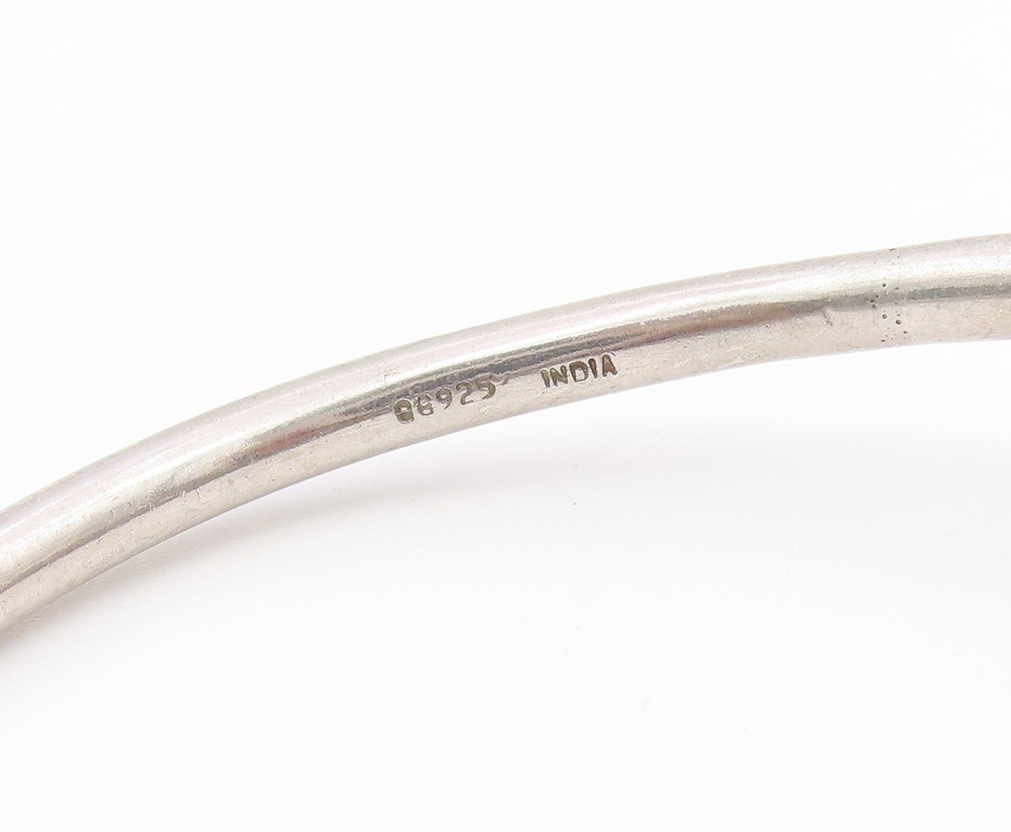 925 Sterling Silver  Shiny Smooth Ayden Name Hook Bangle Bracelet  BT6549