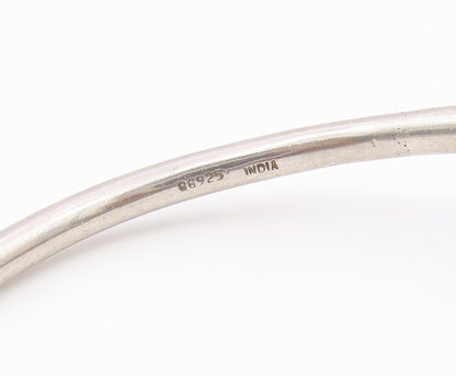 925 Sterling Silver  Shiny Smooth Ayden Name Hook Bangle Bracelet  BT6549