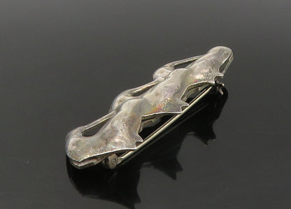 MEXICO 925 Sterling Silver  Vintage Triple Horse Head Brooch Pin  BP8833