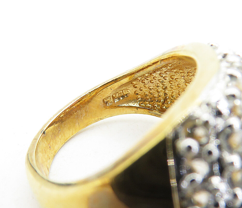 ROSS SIMON 925 Silver Amethyst & Topaz Two Tone Cocktail Ring Sz 6.5 RG6768