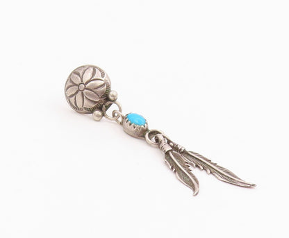 925 Sterling Silver Vintage Earrings NAVAJO Turquoise Single Pieces  EG14302