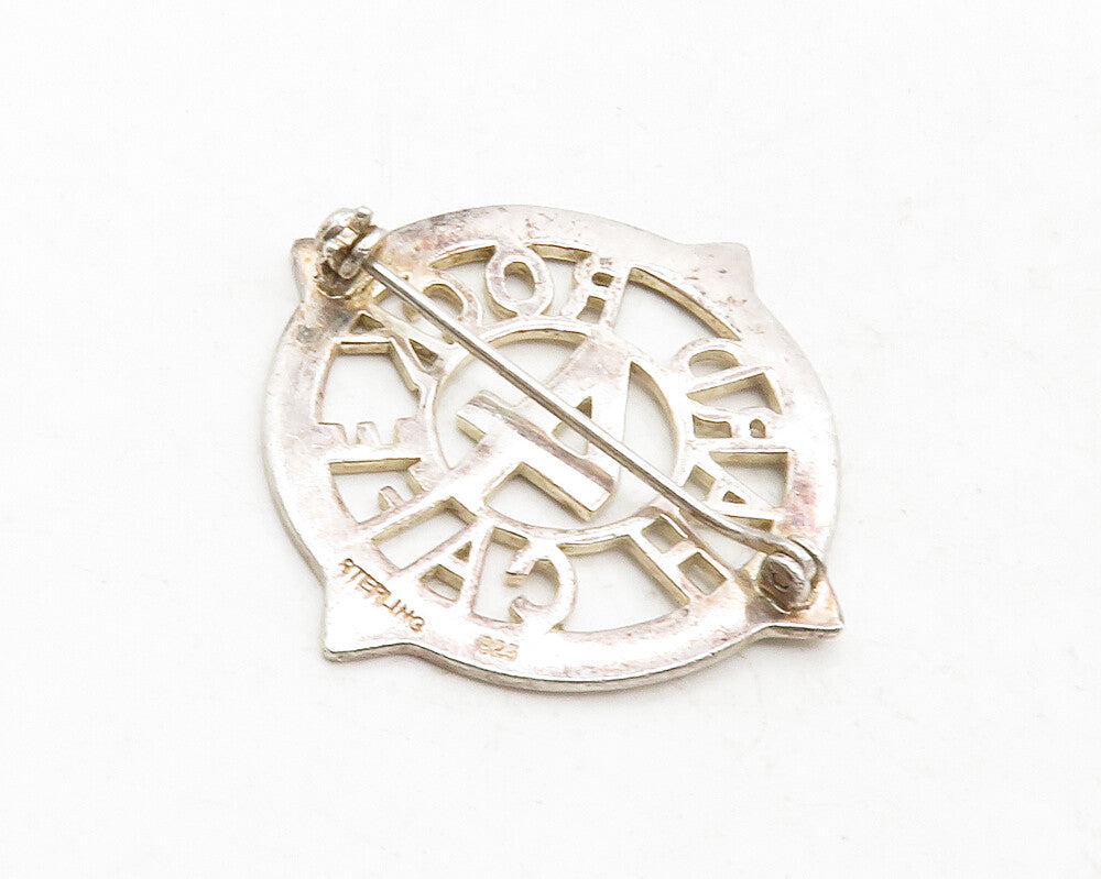 925 Sterling Silver  Vintage Hard Rock Cafe Love For All Brooch Pin  BP4768