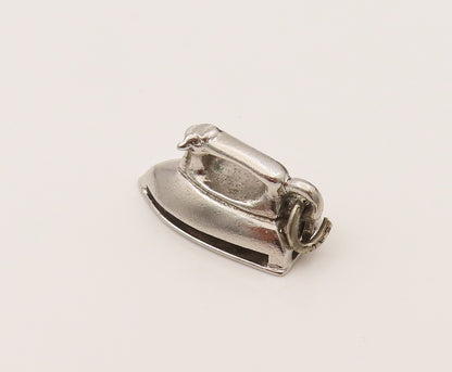 BEAU 925 Sterling Silver Vintage Minimalist Clothes Iron Charm Pendant PT21961
