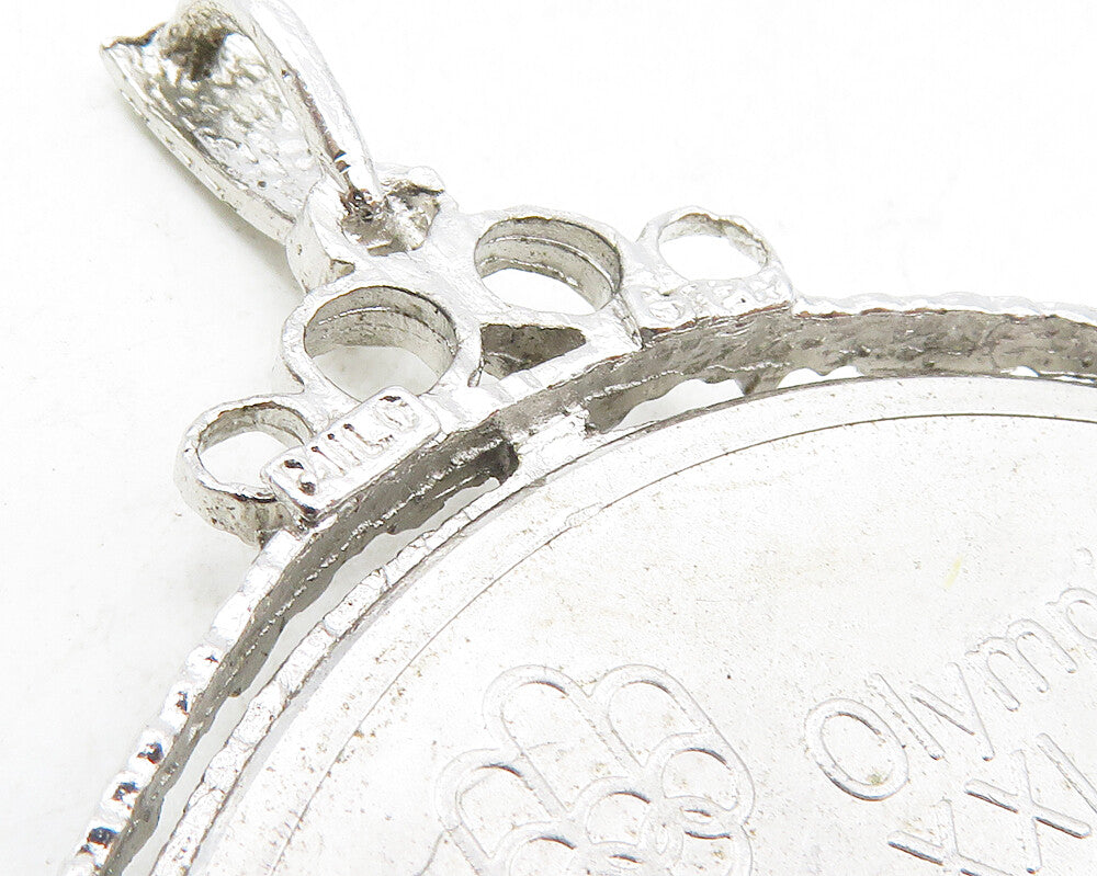 MILO 925 Sterling Silver  Vintage Canadian 10 Dollar Coin Drop Pendant  PT7875