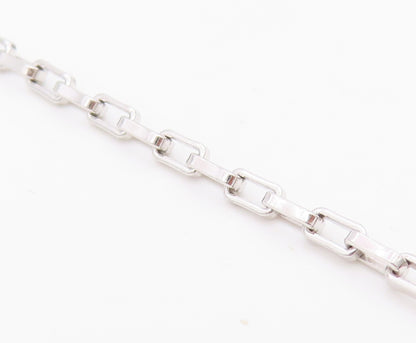 925 Sterling Silver Vintage Necklace Minimalist Geometric Pyramid Chain   NE4726