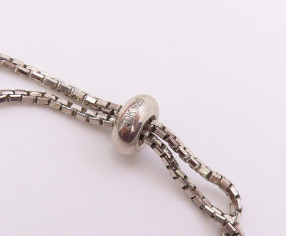 925 Sterling Silver  Shiny Tear Drop Green Topaz Chain Bracelet  BT5910