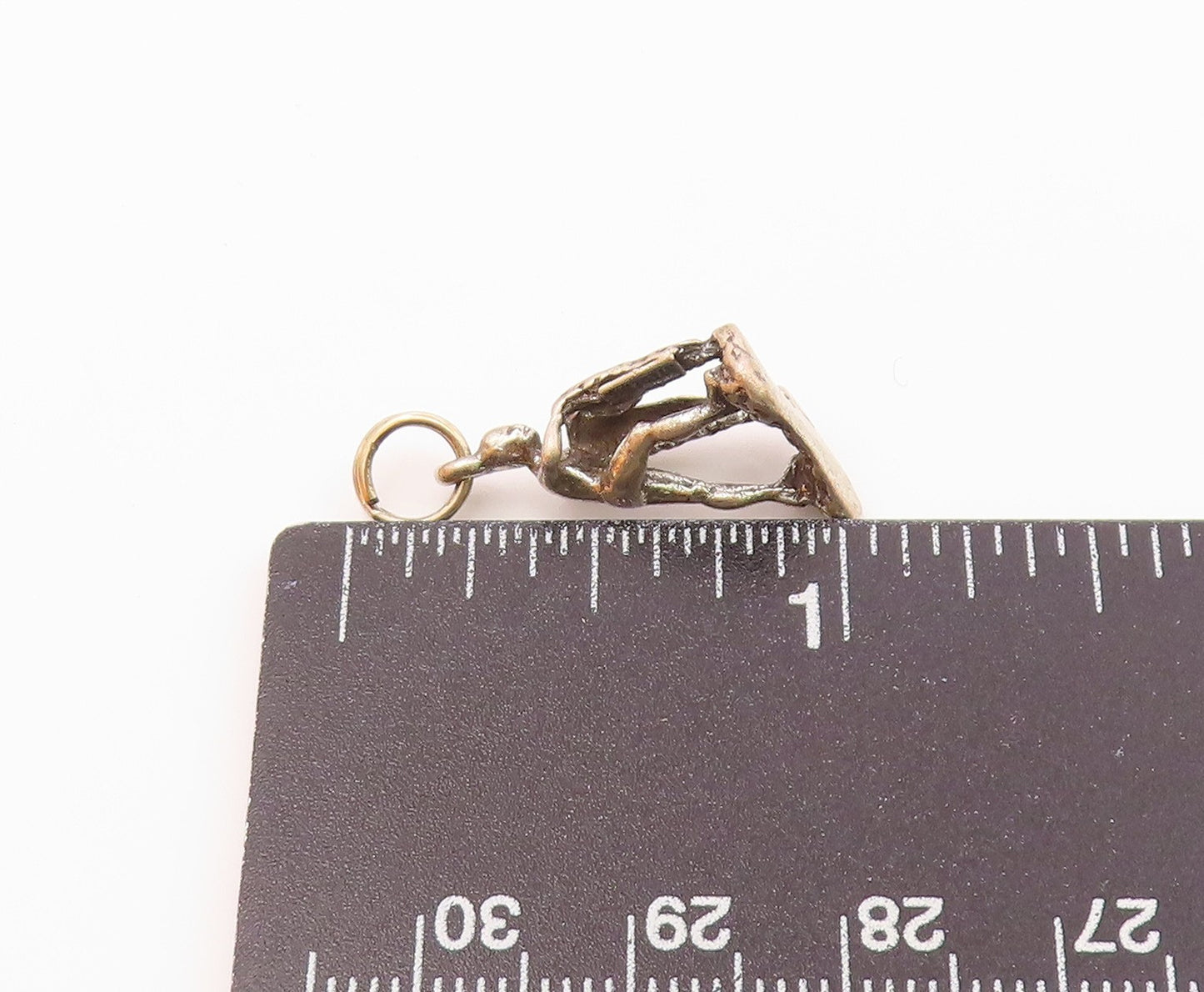 925 Sterling Silver  Vintage Petite Matador Bull Fighter Pendant  PT18665