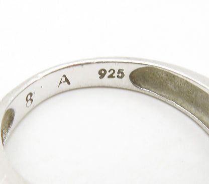 925 Sterling Silver  Cubic Zirconia Solitaire With Accents Ring Sz 8  RG16786
