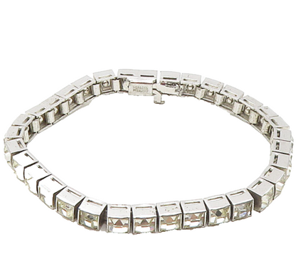 DORSON'S 925 Sterling Silver  Vintage Cubic Zirconia Tennis Bracelet  BT6695