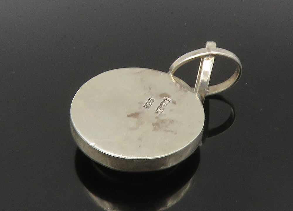 MEXICO 925 Sterling Silver  Vintage Sodalite Crossed Bail Pendant  PT18643