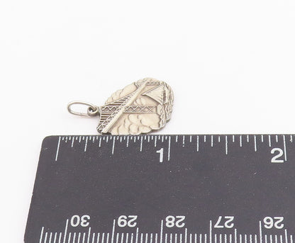 925 Sterling Silver Vintage Pendant Chesapeake Bay City Bridge Charm  PT25180