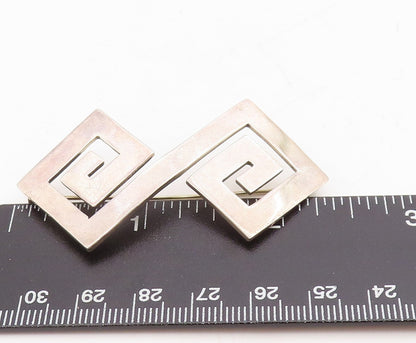 925 Sterling Silver Vintage Brooch Solid Cutout Maze key Design  BP11489